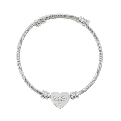 Love Hue Engraved Charm in Silver or Gold