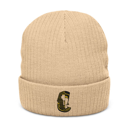 Royal Hues Mascot Embroidered Reign Ribbed Knit Beanie (Embroidery)