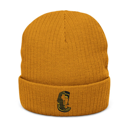 Royal Hues Mascot Embroidered Reign Ribbed Knit Beanie (Embroidery)